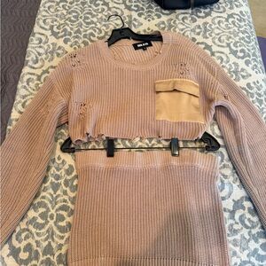 SER.O.YA Beige Sweater with Pocket Detail